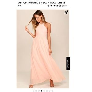 Lulus air of romance peach maxi dress
